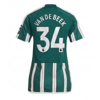 Manchester United Donny van de Beek #34 Bortatröja Kvinnor 2023-24 Korta ärmar